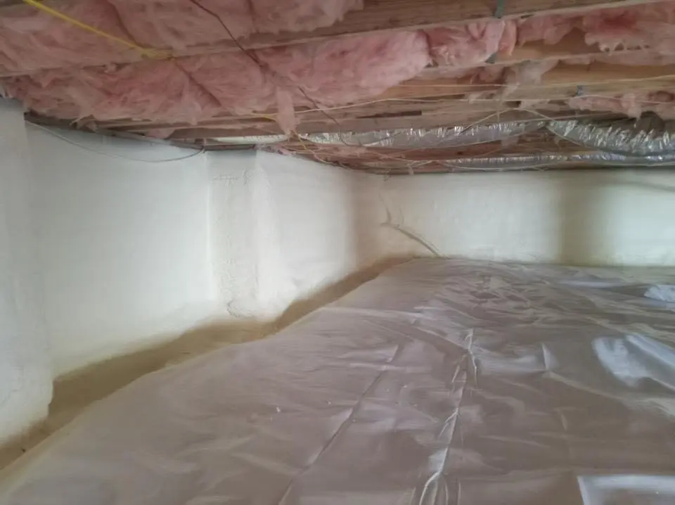 Crawl space encapsulation with closed-cell spray foam for Roof Waterproofing in Palm River-Clair Mel
